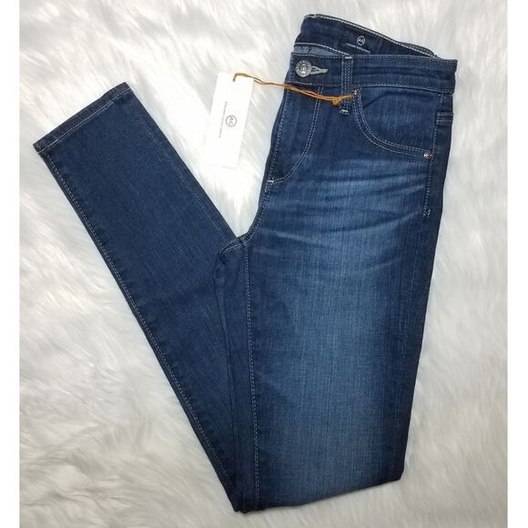NWT|AG Adriano Goldschmied Super Skinny Blue Ankle Jeans, 24R - Picture 3 of 7